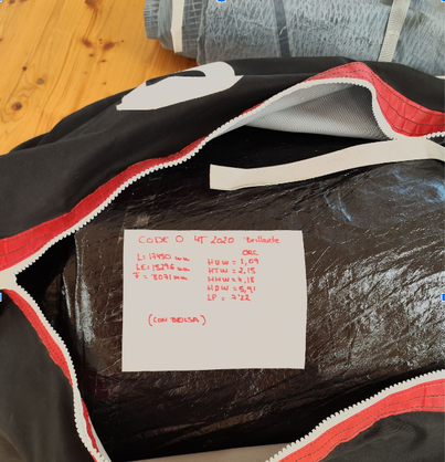 2020 OneSails Code 0 – 4T Forte Membrane, Black, Furling – Second‑Hand